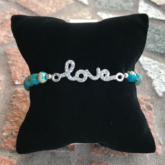 🔴SALE ! Love blue sea jasper valentine bracelet - Picture 8 of 9